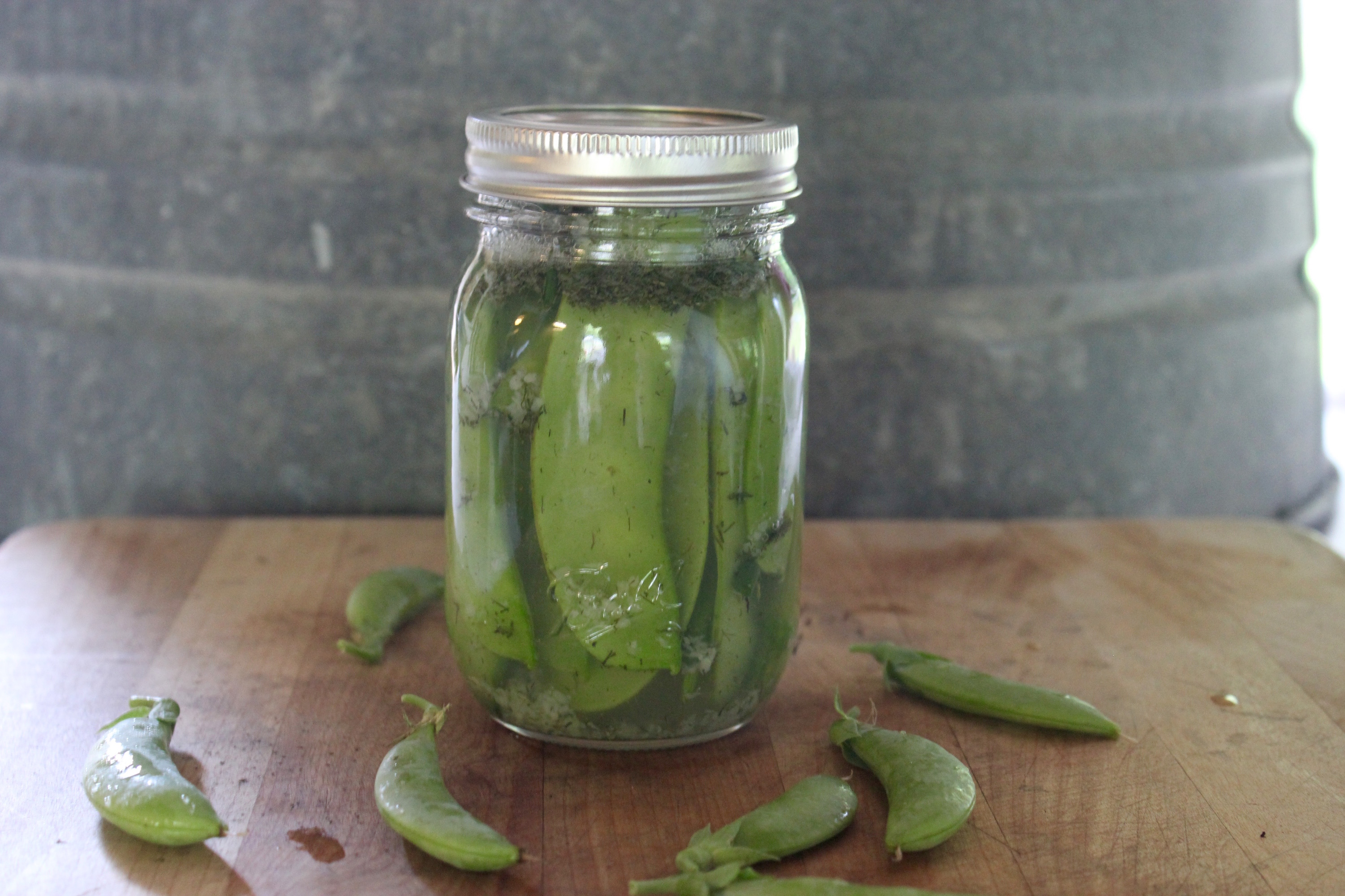 pickled snap peas